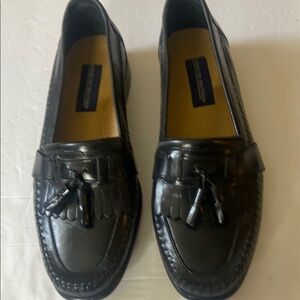 Giorgio Brutini Black Leather Tassel Loafers